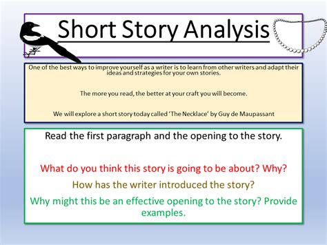 short stories to analyze.